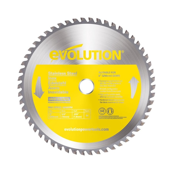8" Stainless Steel Cutting Blade, 5/8" Arbor